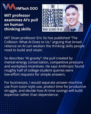 MIT’s Eric So examines how AI use can reshape thinking