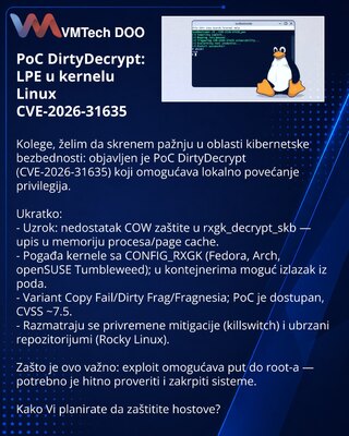PoC DirtyDecrypt: LPE в ядре Linux CVE-2026-31635
