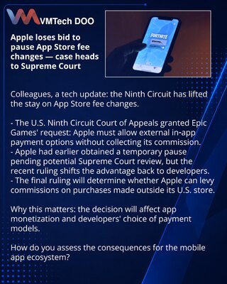 Apple izgubila pokušaj da obustavi izmene naknada u App Store — slučaj ide Vrhovnom sudu