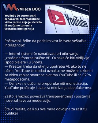 YouTube to Automatically Label Photorealistic AI‑Generated or AI‑Altered Videos