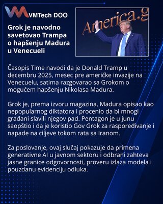 Time: Grok je navodno savetovao Trampa uoči akcije u Venecueli