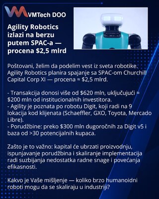 Agility Robotics выходит на биржу через SPAC — оценка $2,5 млрд