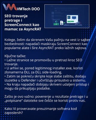 SEO Poisoning and ScreenConnect Used as Bait for AsyncRAT