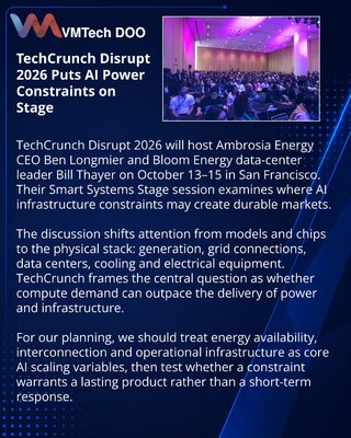 Ambrosia Energy and Bloom Energy to Discuss AI Infrastructure at Disrupt