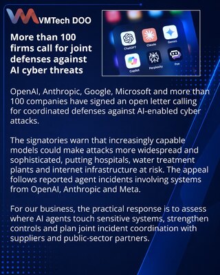 More Than 100 Companies Seek Coordinated AI Cyber Defenses