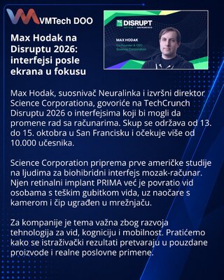 Max Hodak na Disruptu 2026 o interfejsima koji nadilaze ekrane