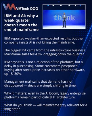 IBM и ИИ: почему слабый квартал не означает конец mainframe