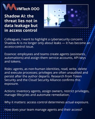 Shadow AI: pretnja nije u curenju podataka, već u kontroli pristupa
