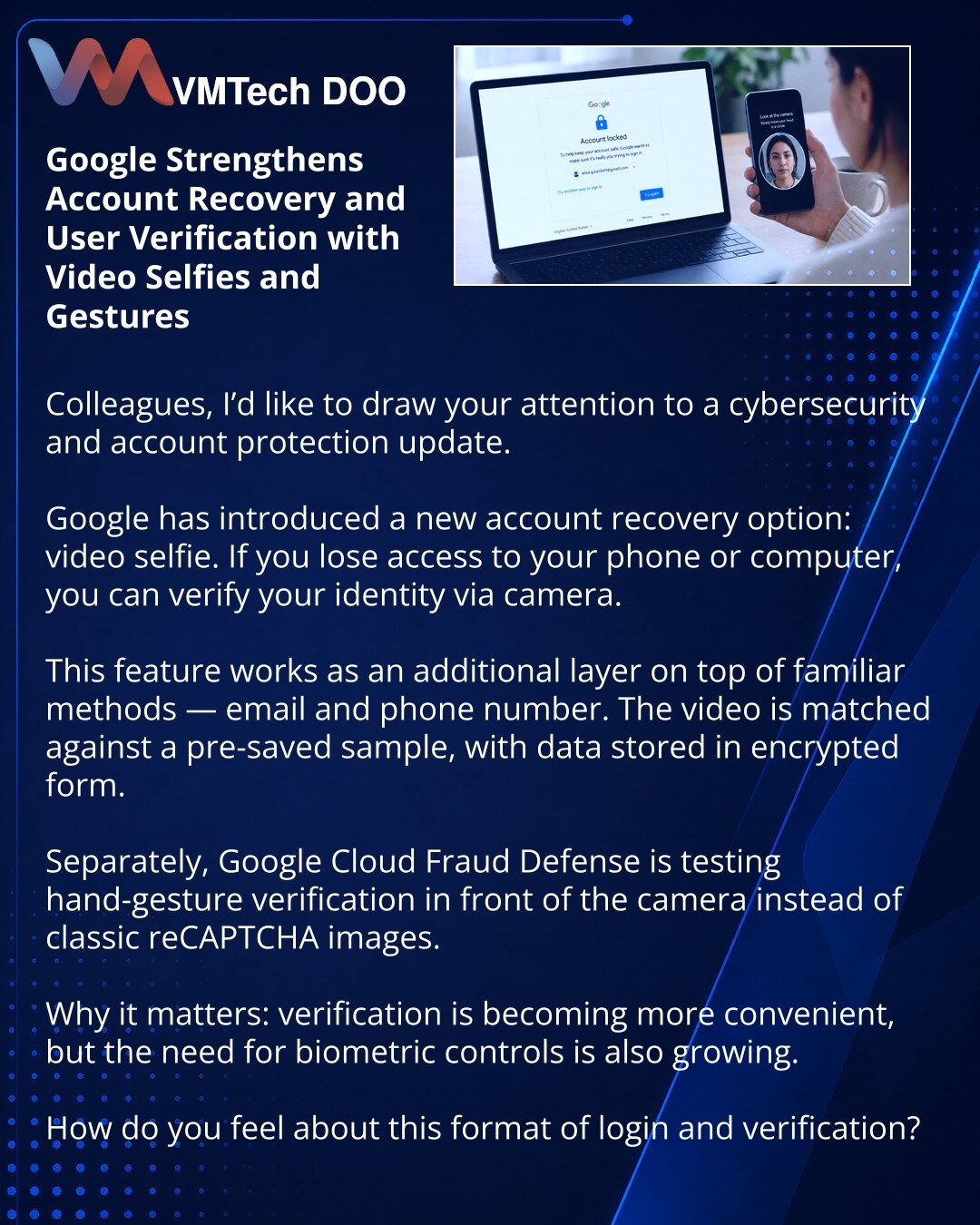 Google Strengthens Account Recovery and User Verification with Video Selfies and Gestures