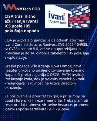 CISA потребовало срочно обновить Ivanti Connect Secure из-за атак