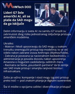 G7 leaders want American AI but fear US can switch it off