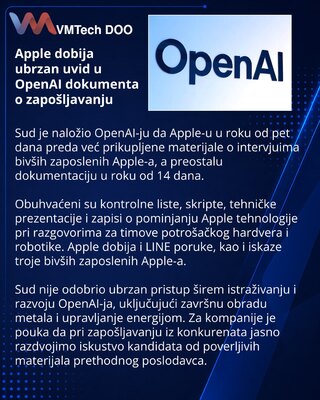 Apple gains expedited access to OpenAI hiring records