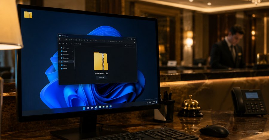 Fišing kampanja protiv hotela: foto‑ZIP instalira Node.js implant (TonRAT) — upozorenje Microsofta