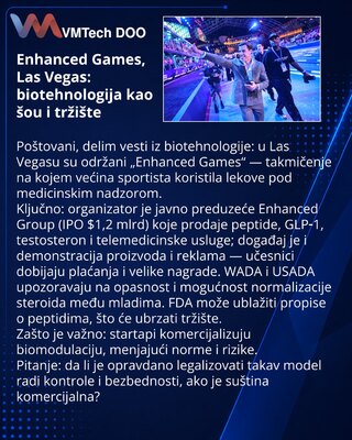 Enhanced Games в Лас-Вегасе: биотех как шоу и рынок