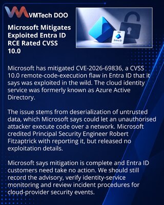 Microsoft устранила эксплуатируемую RCE-уязвимость в Entra ID