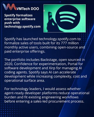 Spotify формализует продажи внутренних инструментов для разработки