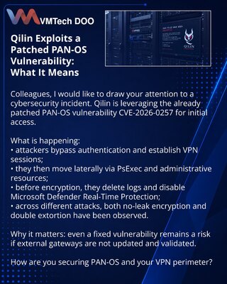 Qilin атакует через уже исправленную уязвимость PAN-OS: к чему это приводит