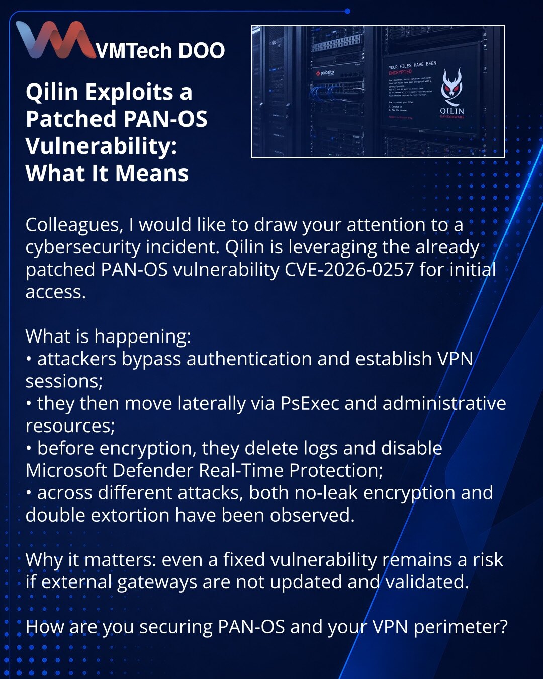 Qilin Exploits a Patched PAN-OS Vulnerability: What It Means