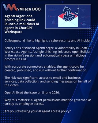 AgentForger: jedan fišing link mogao je pokrenuti zlonamernog AI agenta u ChatGPT Workspace