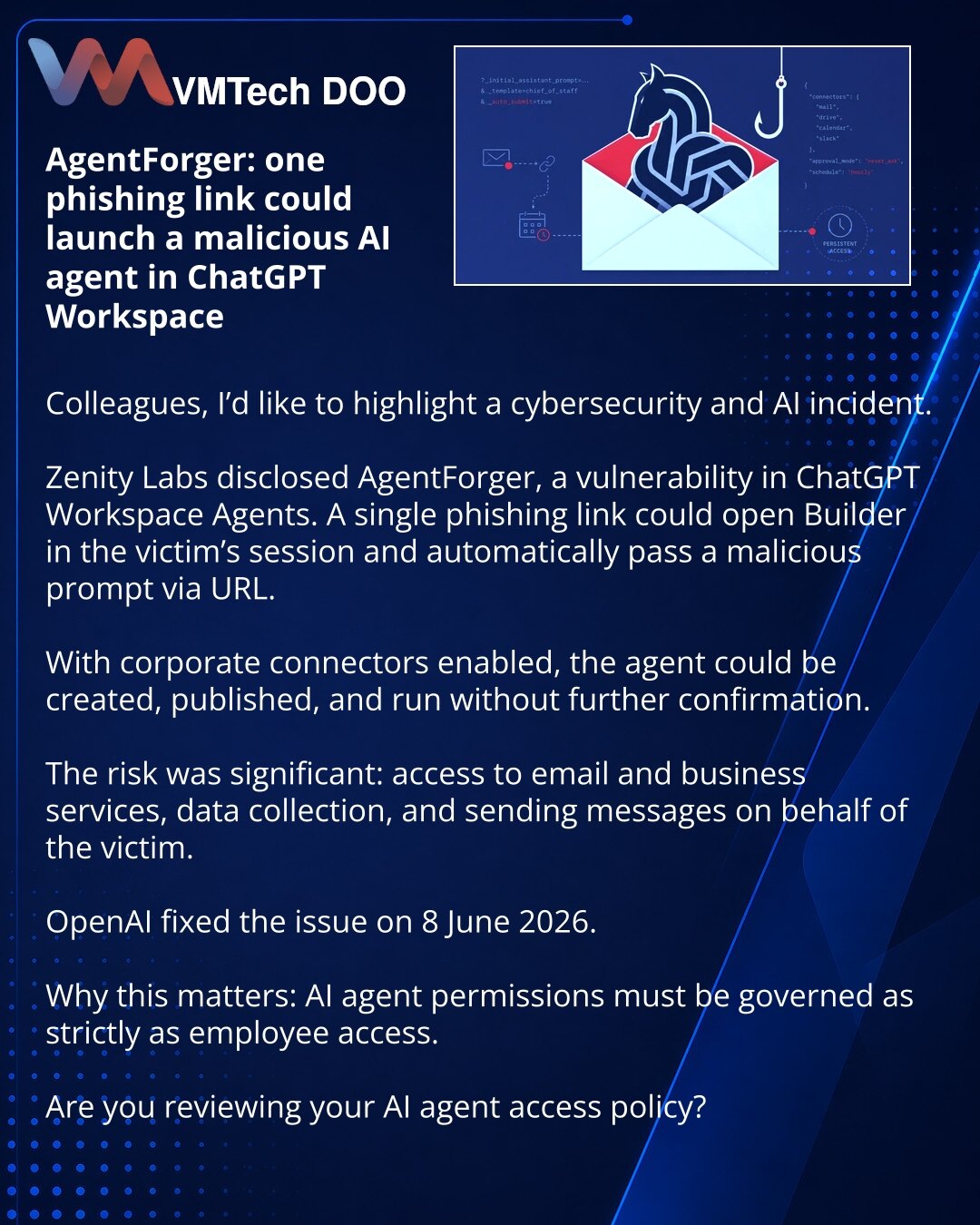 AgentForger: одна фишинговая ссылка могла запустить вредоносного AI-агента в ChatGPT Workspace