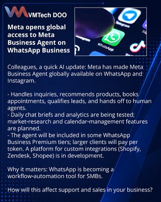 Meta opens global access to Meta Business Agent on WhatsApp Business