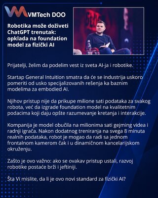 Robotika može doživeti ChatGPT trenutak: opklada na foundation model za fizički AI
