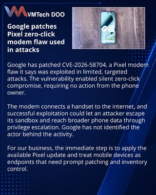 Google fixes exploited zero-click flaw in Pixel phone modems