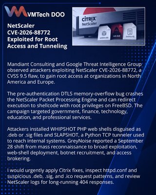 NetScaler flaw used to install WHIPSHOT and SLAPSHOT