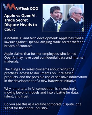 Apple против OpenAI: спор о коммерческой тайне выходит в суд