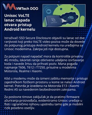 Уязвимость Unisoc через VoLTE открывает доступ к ядру Android