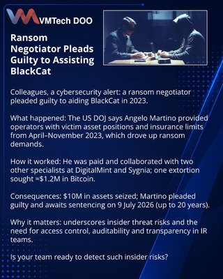 Pregovarač za otkup priznao krivicu za pomoć BlackCat