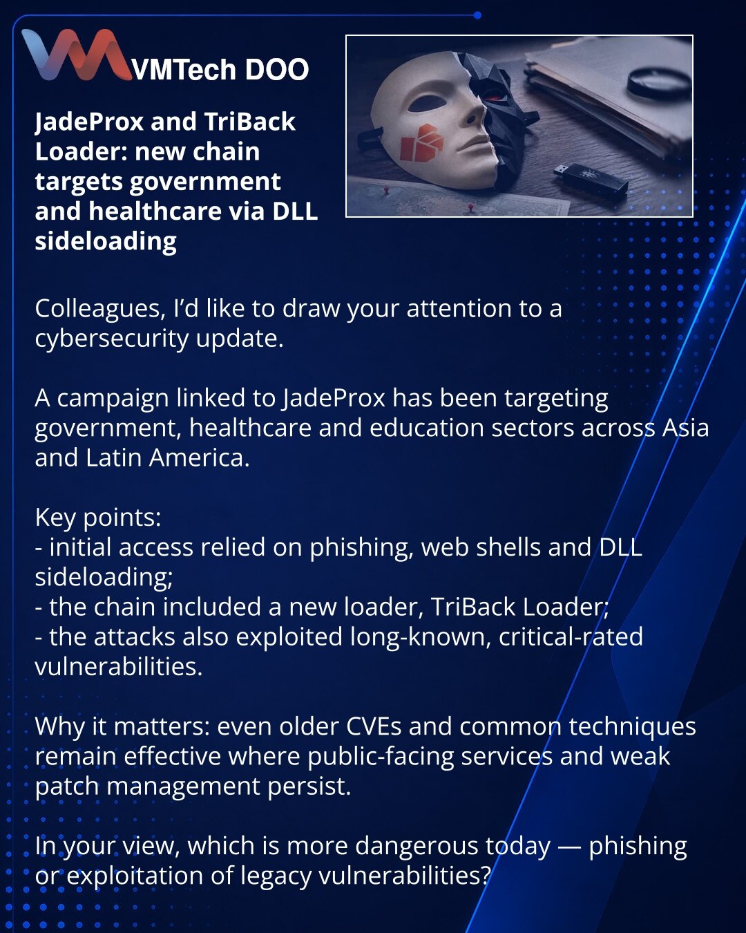 JadeProx и TriBack Loader: новая связка атакует госструктуры и медицину через DLL sideloading