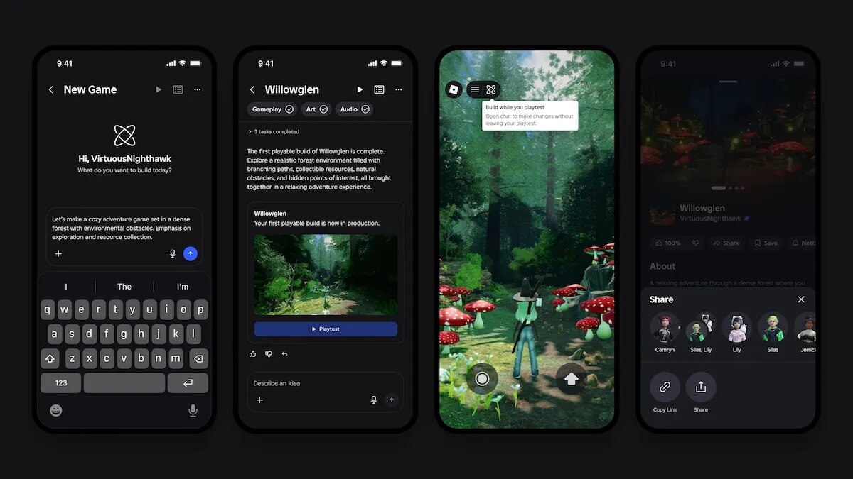 Roblox Launches AI Game Creation Directly in Its Mobile App