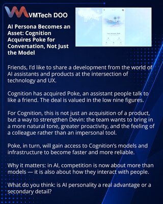AI-персона становится активом: Cognition купила Poke ради опыта общения, а не только модели