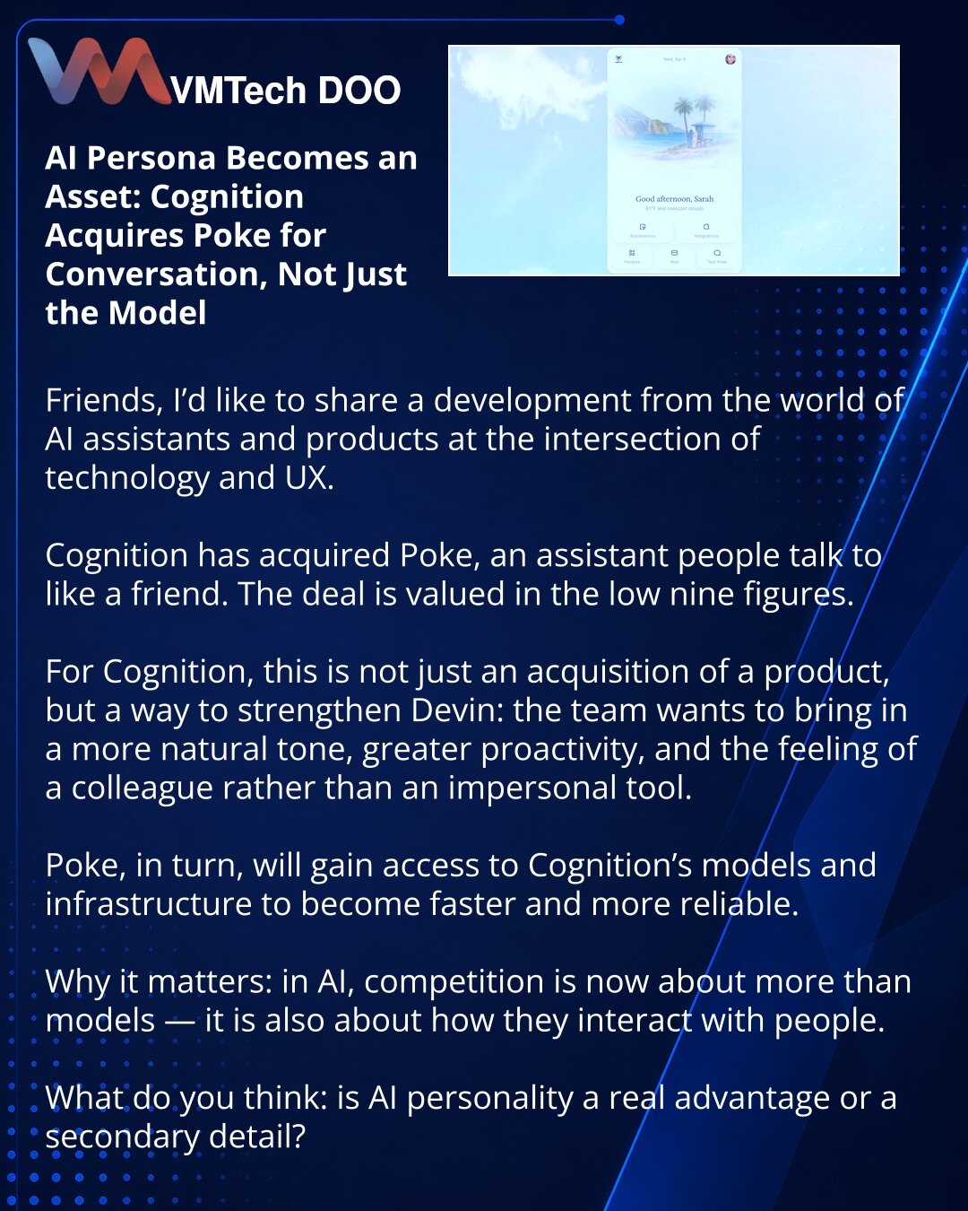 AI Persona Becomes an Asset: Cognition Acquires Poke for Conversation, Not Just the Model