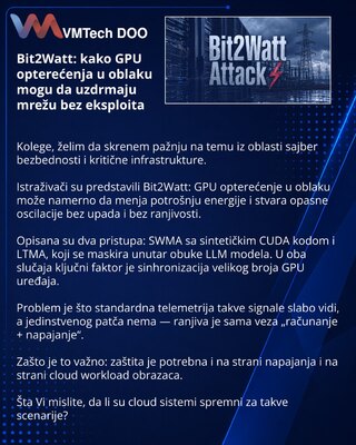 Bit2Watt: как обычные GPU-нагрузки в облаке могут раскачать энергосеть без эксплойта