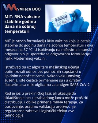 MIT разработал термостойкую формулу для мРНК-вакцин