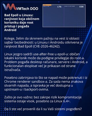 Bad Epoll u Linuxu: ranjivost koja običnom korisniku daje root pristup i pogađa Android