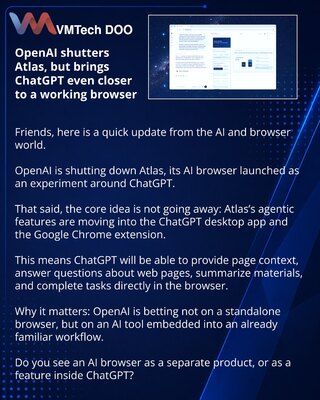 OpenAI zatvara Atlas, ali ChatGPT još više približava ulozi radnog pregledača