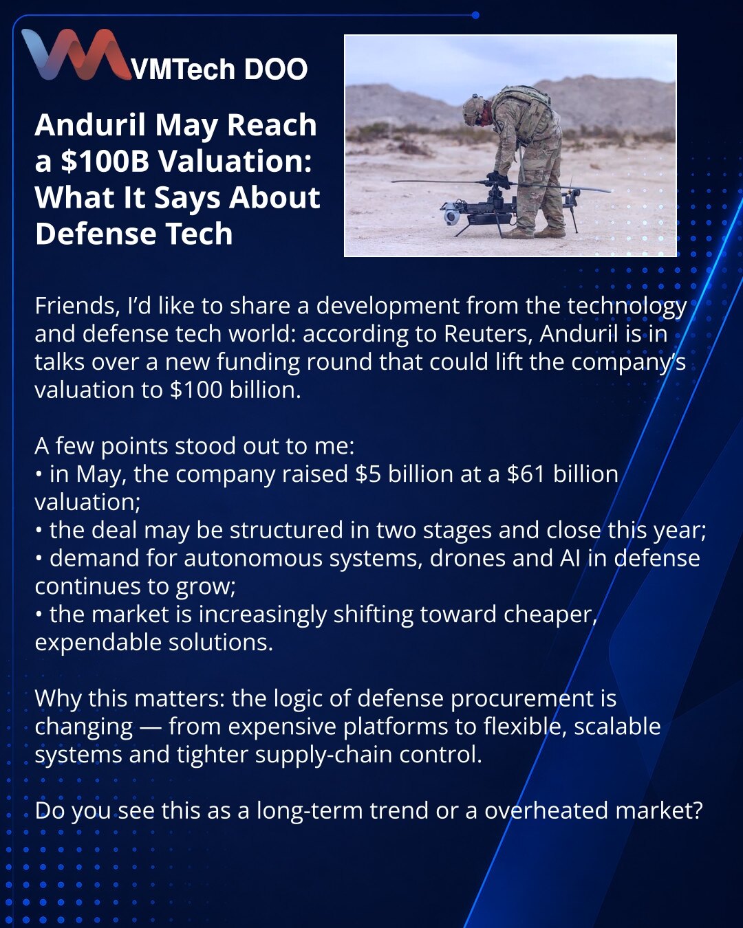 Anduril May Reach a $100B Valuation: What It Says About Defense Tech