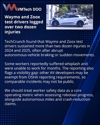 Waymo and Zoox test-driver injuries expose robotaxi safety gap