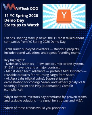 11 startapa Demo Day‑a YC Spring 2026 koje treba pratiti