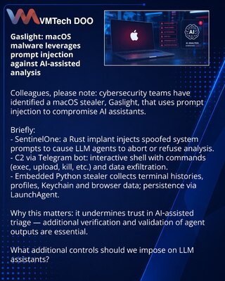 Gaslight: macOS-malver koristi prompt injection protiv AI-asistirane analize