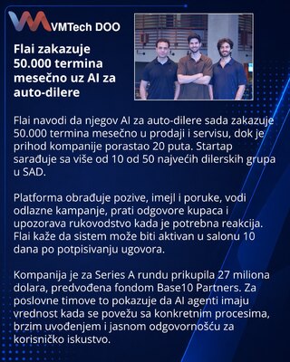 Flai raises $27 million as dealership AI schedules 50,000 monthly appointments