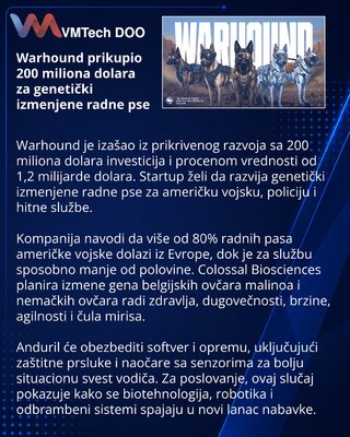 Warhound получила $200 млн на создание служебных собак для армии США