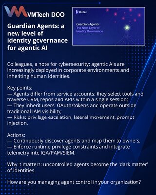 Guardian Agents: novi nivo upravljanja identitetima agentskog AI