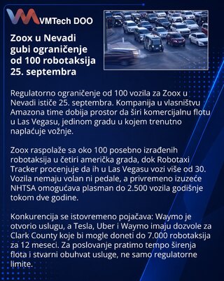Zoox сможет расширить парк роботакси в Лас-Вегасе после снятия лимита