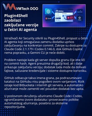 Plugin4Shell ugrožava zaključane dodatke za AI agente
