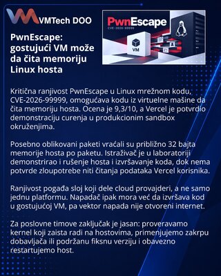 PwnEscape otvara put iz virtuelne mašine do memorije Linux hosta