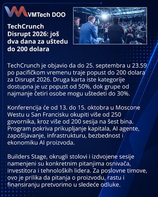 TechCrunch Disrupt 2026: rok za popust ističe za dva dana